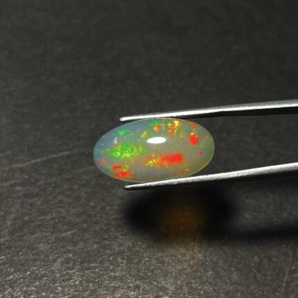 Natural Ethiopian Opal Oval Cabochon Multi Fire Opal Gemstone 9x17.50 MM 4.40 CT