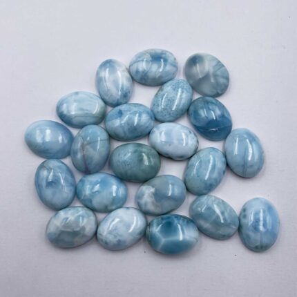 Natural Larimar Oval Cabochon Loose Gemstone Lot 11 Pcs 12*16 MM 100 CT