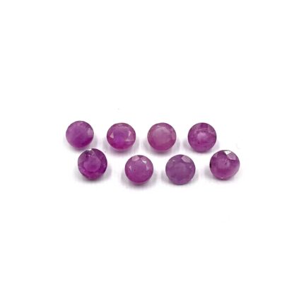 Natural Pink Sapphire Round Cut Loose Gemstone Lot 8 Pcs 6 MM 10 CT