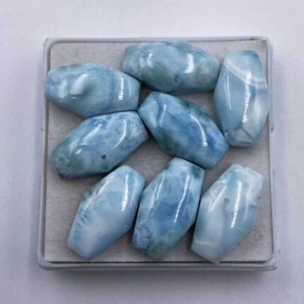 Natural Larimar Fancy Cabochon Loose Gemstone Lot 4 Pcs 12*20 MM 53 CT