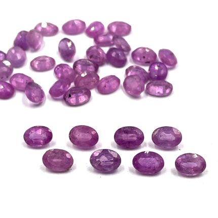 Natural Pink Sapphire Oval Cut Loose Gemstone Lot 9 Pcs 5*7 MM 10 CT