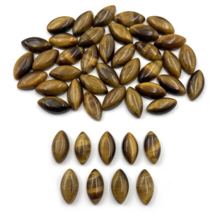 Natural Tiger Eye Marquise Cabochon Loose Gemstone Lot 22 Pcs 8*15.5 MM 101 CT