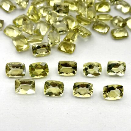 Natural Lemon Quartz Cushion Cut Loose Gemstone Lot 47 Pcs 7*9 MM 100 CT
