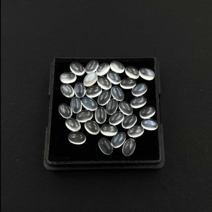Natural White Moonstone Oval Cabochon Loose Stone Lot 4*6 MM 100 CT 180 Pcs