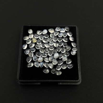 Natural White Moonstone Pear Cabochon Loose Gemstone Lot 3x4 MM 50 CT 268 Pcs