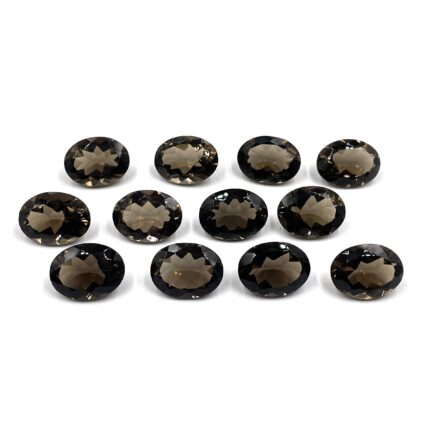 Natural Smoky Quartz Oval Cut Loose Stone Lot 12*16 MM 107 CT 14 Pcs