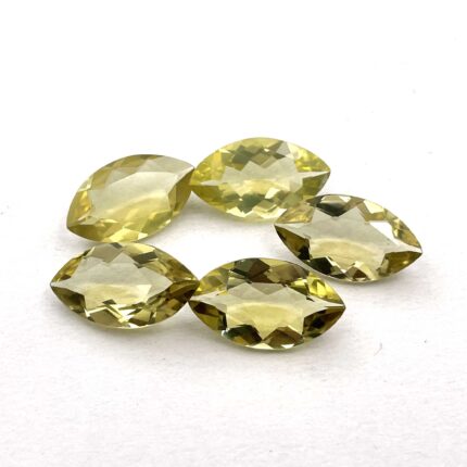 Natural Lemon Quartz Marquise Cut Loose Gemstone Lot 5 Pcs 11*19 MM 30 CT