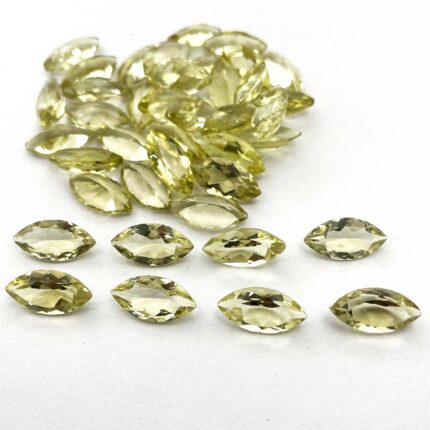 Natural Lemon Quartz Marquise Cut Stone Lot 21 Pcs 7*14 MM 51 CT