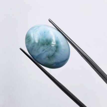 Natural Larimar Oval Cabochon Loose Gemstone 15*20 MM 13 CT