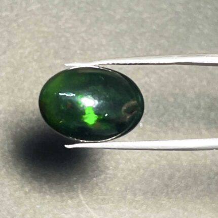 Natural AA Black Ethiopian Opal Oval  Cabochon Gemstone 12.1x16.8 MM 4.7 CT