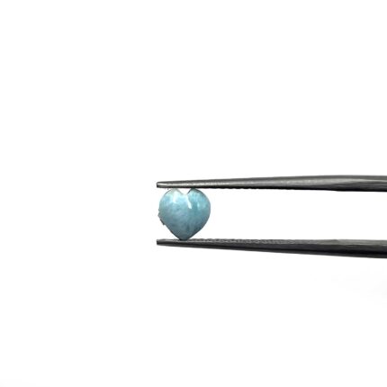 Natural Larimar Heart Cabochon Loose Gemstone 6 MM 0.8 CT