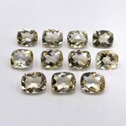 Natural Citrine Cushion Checker Cut Loose Gemstone Lot 11 Pcs 12*14 MM 90 CT