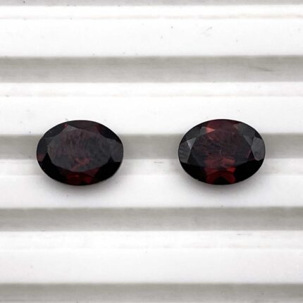 Natural Red Garnet Oval Cut Loose Gemstone Lot 2 Pcs 7*9 MM 5.6 CT