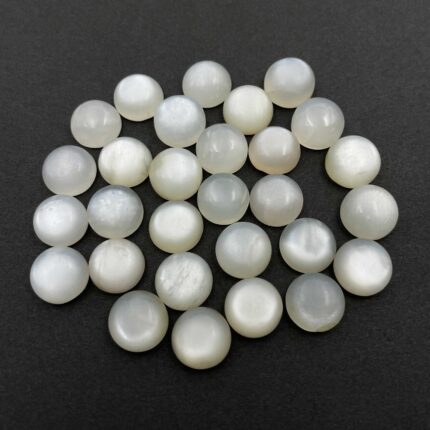 Natural White Moonstone Round Cabochon Loose Gemstone Lot 15 Pcs 12 MM 102 CT