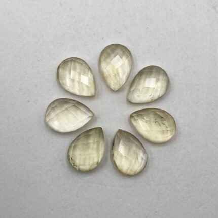 Natural Citrine Pear Checker Cut Loose Gemstone Lot 7 Pcs 7*10 MM 13 CT