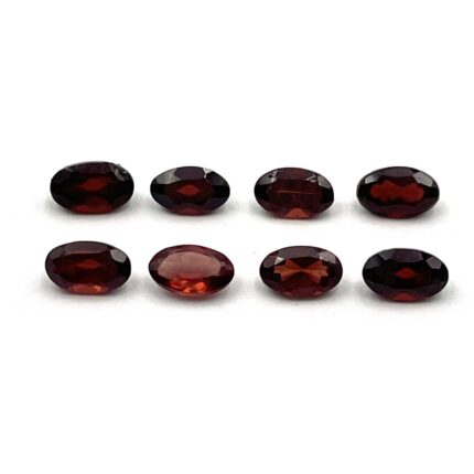 Natural Red Garnet Oval Cut Loose Gemstone Lot 8 Pcs 3*5 MM 2.4 CT