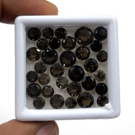 Natural Smoky Quartz Round Cut Loose Gemstone Lot 5-8 MM 100 CT 150 Pcs