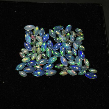 Natural Ethiopian Opal Marquise Cabochon Loose Stone Lot 18 Pcs 3*6-4*8 MM 3 CT