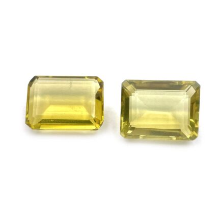 Natural Lemon Quartz Octagon Cut Loose Stone Lot 2 Pcs 15*20 MM 40 CT