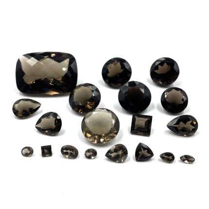 Natural Smoky Quartz Mix Cut Loose Stone Lot 3-21 MM 133 CT 27 Pcs