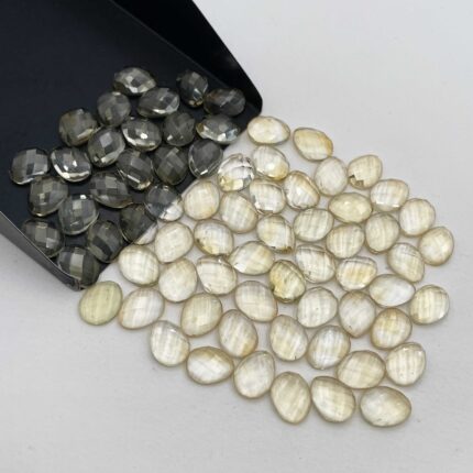 Natural Citrine Rose Cut Loose Gemstone Lot 30 Pcs 7*9 MM 50 CT