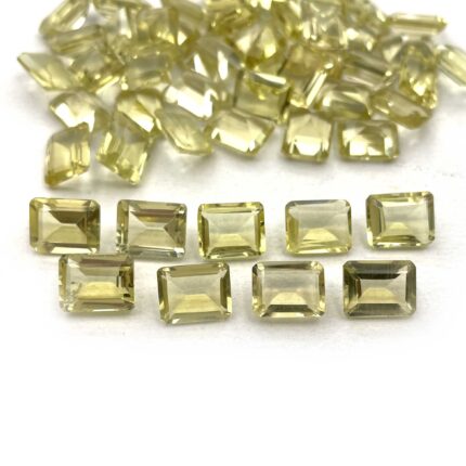 Natural Lemon Quartz Octagon Cut Loose Gemstone Lot 17 Pcs 8*10 MM 50 CT