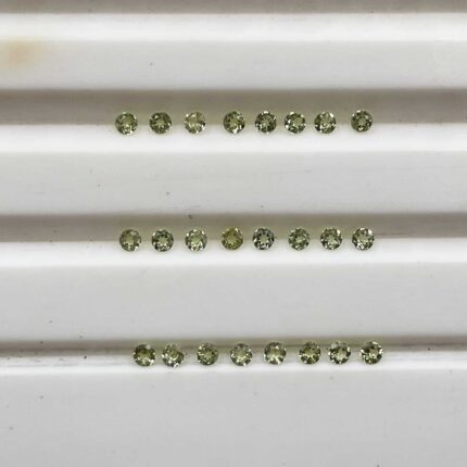 Natural Peridot Small Round Cut Loose Gemstone Lot 1 mm 100 Pcs