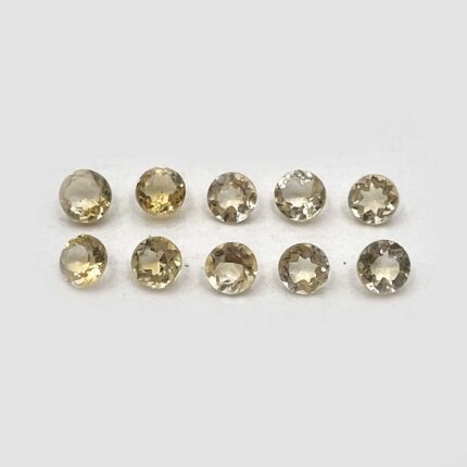 Natural Citrine Round Cut Loose Gemstone Lot 10 Pcs 4 MM 3 CT