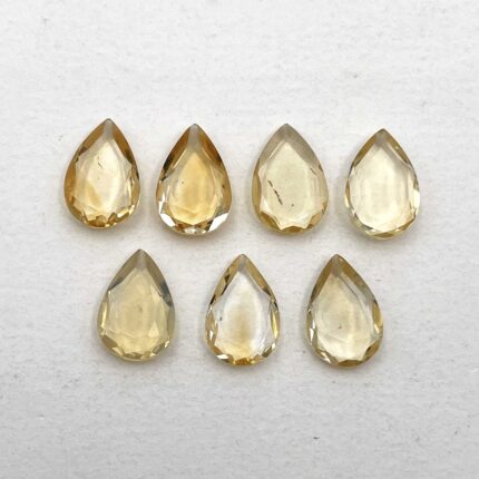 Natural Citrine Pear Cut Loose Gemstone Lot 7 Pcs 8*12 MM 16 CT