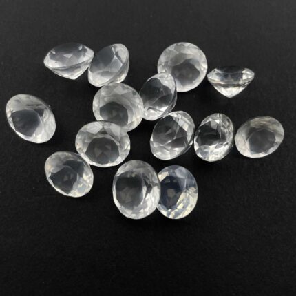 Natural Crystal Quartz Round Cut Loose Gemstone Lot 16 Pcs 12 MM 98 CT
