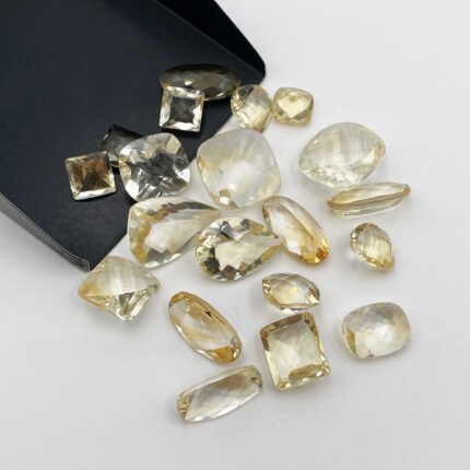 Natural Citrine Mix Checker Cut Loose Gemstone Lot 22 Pcs 7*14-13*19 MM 105 CT
