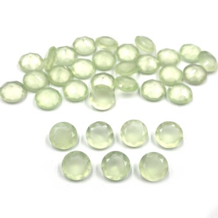 Natural Green Chalcedony Round Cut Loose Gemstone Lot 33 Pcs 10 MM 105 CT