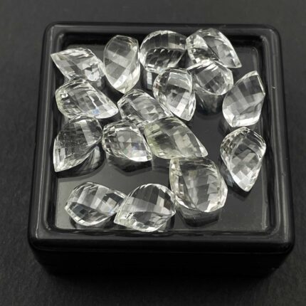 Natural Crystal Quartz Fancy Cut Loose Gemstone Lot 66 Pcs 5x10-7x11 MM 162 CT