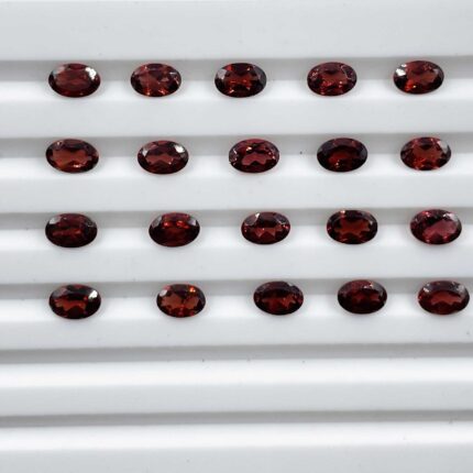 Natural Red Garnet Oval Cut Loose Gemstone Lot 37 Pcs 4*6 MM 20 CT