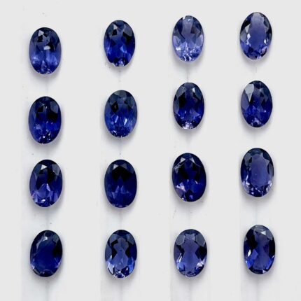 Natural Iolite Oval Cut Loose Gemstone Lot 4*6 MM 12 CT 33 Pcs