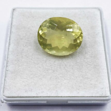 Natural Lemon Quartz Oval Cut Stone 18*21 MM 23 CT