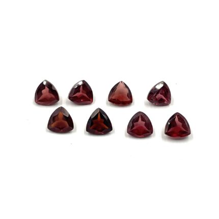 Natural Red Garnet Trillion Cut Loose Gemstone Lot 10 Pcs 4.75 MM 4.80 CT