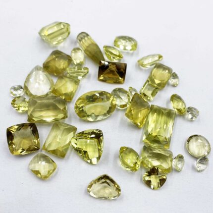 Natural Lemon Quartz Mix Cut Loose Gemstone Lot 21 Pcs 5-20 MM 100 CT
