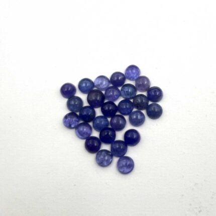 Natural Tanzanite Round Cabochon Loose Gemstone  Cabochon Lot 23 pcs 7 MM 41 CT