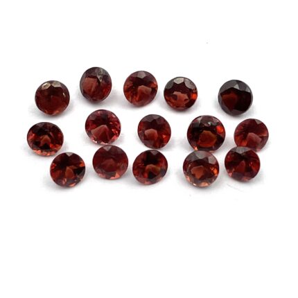 Natural Red Garnet Round Cut Loose Gemstone Lot 64 Pcs 3.5 MM 14 CT
