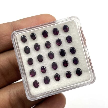 Natural Rohdolite Garnet Oval Cut Loose Gemstone Lot 3*4 MM 9.7 CT 48 Pcs
