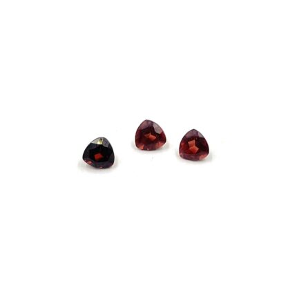 Natural Red Garnet Trillion Cut Loose Gemstone Lot 3 Pcs 3.75 MM 1 CT