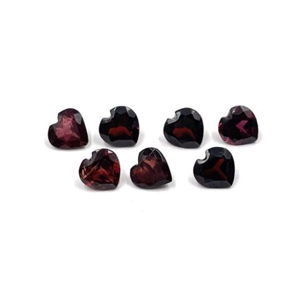 Natural Red Garnet Trillion Cut Loose Gemstone Lot 7 Pcs 4.75 MM 3.5 CT