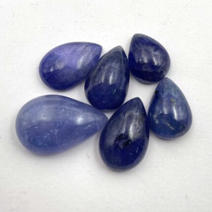 Natural Tanzanite Pear cabochon Loose Gemstone  Lot 3 pcs 13*17-17*26 MM 52CT