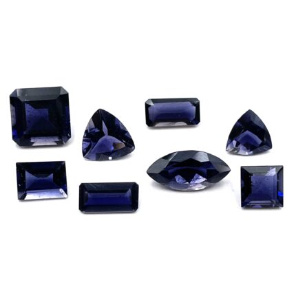 Natural Iolite Mix Shape Cut Loose Gemstone Lot 5-10 MM 8 Pcs 14 CT