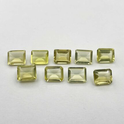 Natural Lemon Quartz Octagon Cut Loose Gemstone Lot 28 Pcs 9*11 MM 102 CT