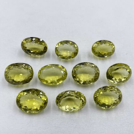 Natural Lemon Quartz Oval Cut Loose Stone Lot 6 Pcs 14*17-14*20 MM 105 CT