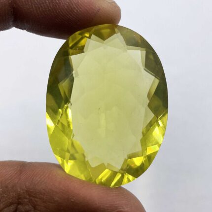 Natural Lemon Quartz Oval Cut Loose Gemstone 30*40 MM 108 CT
