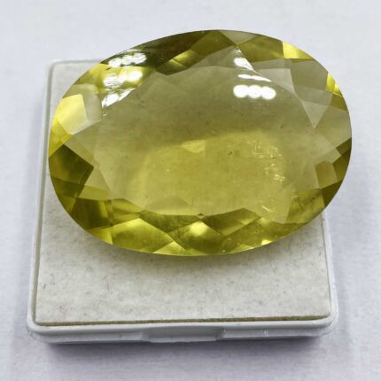 Natural Lemon Quartz Oval Cut Loose Gemstone 29*40 MM 108 CT