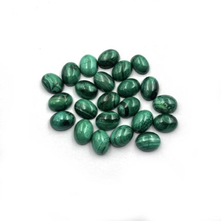 Natural Malachite Oval Cabochon Loose Stone 54 Pcs 6*8 MM 100 CT